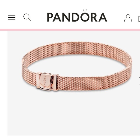 Pandora rose gold plated mesh bracelet - Picture 2 of 4